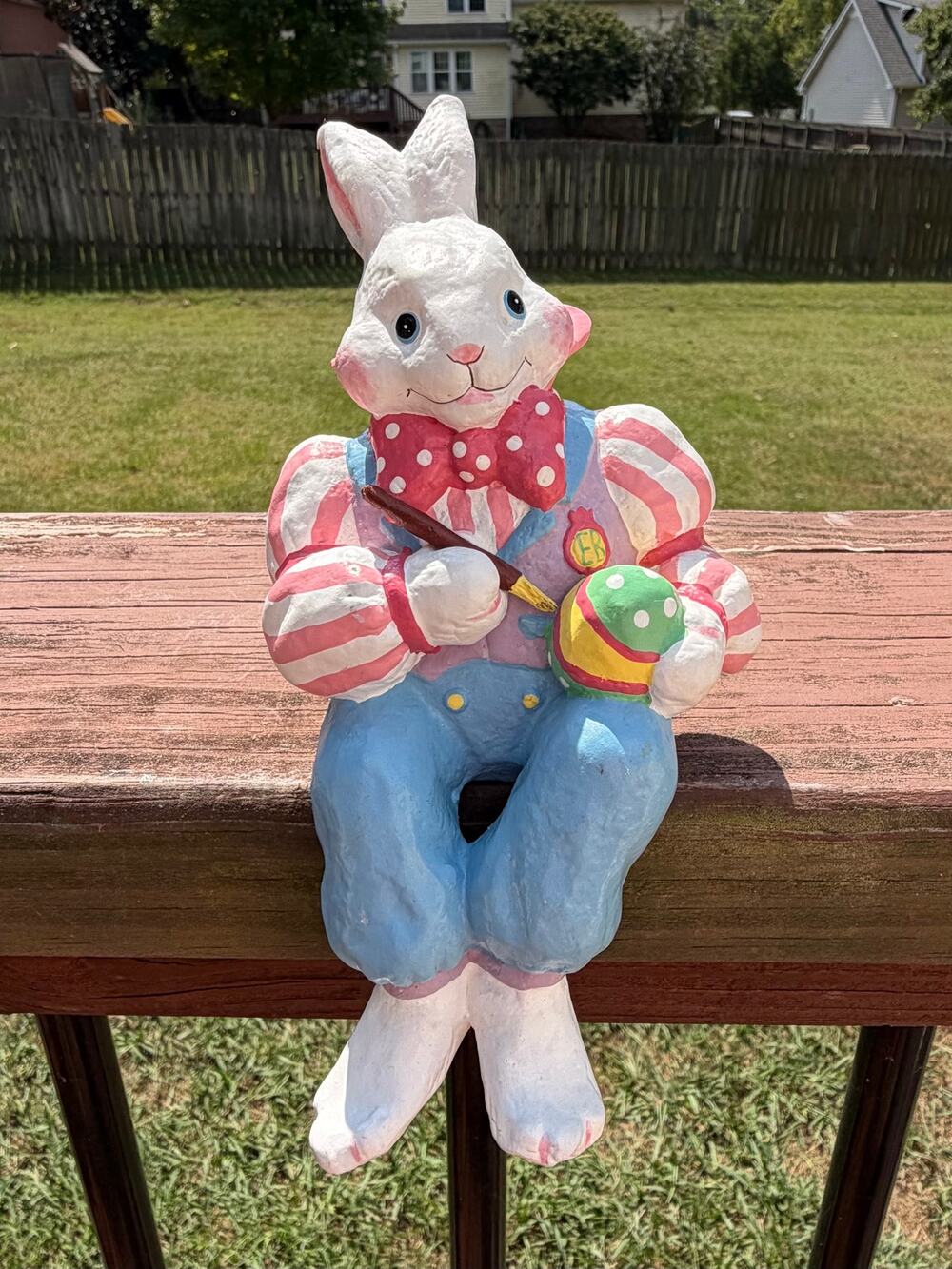 Vintage Midwest of Cannon Falls Paper Mache Easter Bunny Shelf Sitter